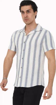 Megaman Jeans Kurzarmhemd Megaman Herren Freizeit-Hemd