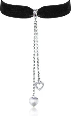 LUISIA® Collier Samt Kropfband mit Herz
