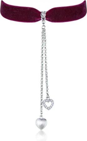 LUISIA® Collier Samt Kropfband mit Herz