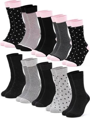 OCCULTO Basicsocken Damen Muster Socken 10