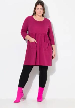 Ulla Popken Longshirt Longshirt A-Linie Rundhals