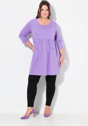 Ulla Popken Longshirt Longshirt A-Linie Rundhals