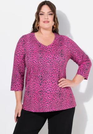 Ulla Popken Longshirt Longshirt A-Linie V-Ausschnitt