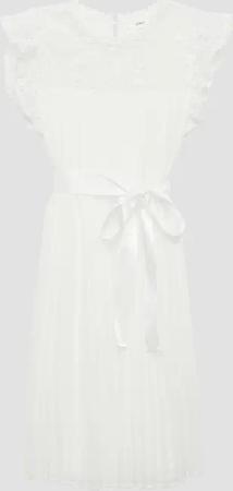s.Oliver Minikleid Kurzes Plissée-Kleid aus Chiffon