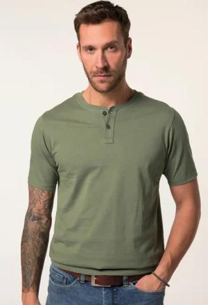 JP1880 T-Shirt JP1880 Henley Bauchfit Halbarm