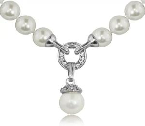 LUISIA® Perlenkette Collier mit großem Anhänger