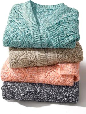 Sieh an! Strickjacke Ajourstrickjacke