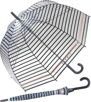 Esprit Stockregenschirm Glockenschirm mit Automatik transparent,