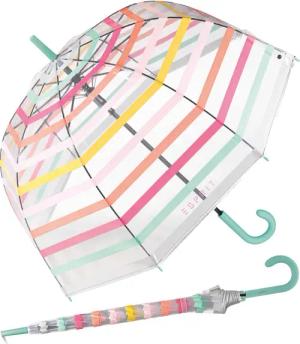 Esprit Langregenschirm Glockenschirm mit Automatik transparent,