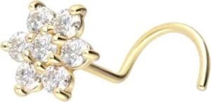 PIERCINGLINE Nasenpiercing 14/18 Karat Gold Nasenstecker