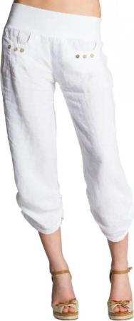 Caspar Leinenhose KHS017 Damen 3/4 Hose