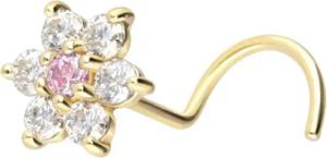 PIERCINGLINE Nasenpiercing 14/18 Karat Gold Nasenstecker