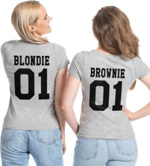 Couples Shop Print-Shirt Blondie & Brownie
