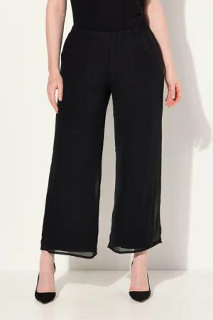 Ulla Popken Schlupfhose Chiffonhose doppellagig weites