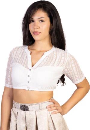Trachtl Trachtenbluse Trachtl-CLAUDIA Dirndlbluse SpitzeDirndl Weiss