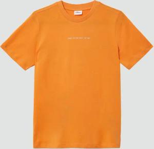 s.Oliver Kurzarmshirt Baumwoll-T-Shirt mit Front- und