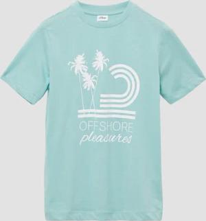 s.Oliver Kurzarmshirt Jersey-T-Shirt mit gummiertem Frontprint