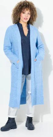 Ulla Popken Strickjacke Long-Strickjacke Kapuze offene