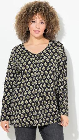 Ulla Popken Longsleeve Shirt Zierfalten A-Linie