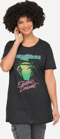 Angel of Style T-Shirt Longshirt Palmen-Motiv.