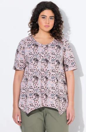 Ulla Popken T-Shirt T-Shirt Tiere A-Linie