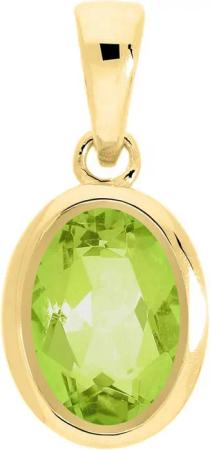 My Gold Kettenanhänger Damen Peridot Anhänger
