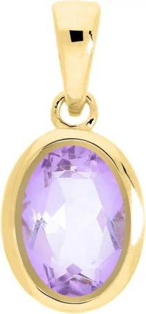 My Gold Kettenanhänger Damen Amethyst Anhänger