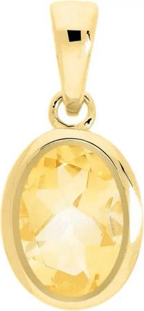 My Gold Kettenanhänger Damen Citrin Anhänger