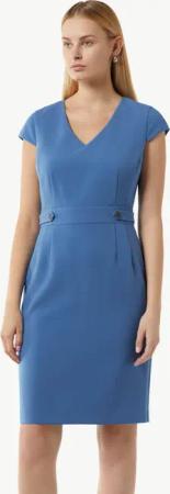 Comma Minikleid Tailliertes Etuikleid aus Twill