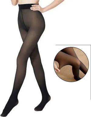 Cocain underwear Thermostrumpfhose gefütterte Strumpfhose schwarz