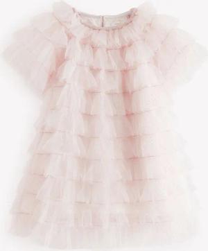 Next Tüllkleid Glitzerndes Rüschenkleid aus Mesh