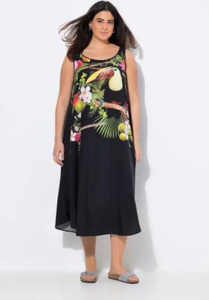 Ulla Popken Maxikleid Midikleid Tukan A-Linie