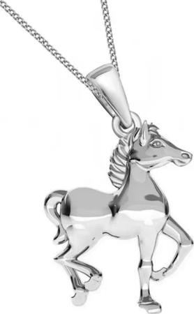 Goldene Hufeisen Kette mit Anhänger Pferd
