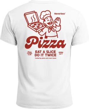 Neverless Print-Shirt Herren T-Shirt Backprint Pizza
