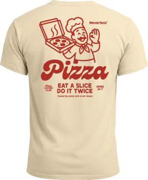 Neverless Print-Shirt Herren T-Shirt Backprint Pizza