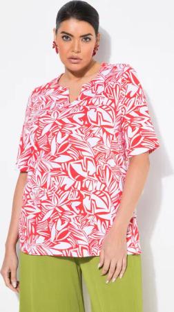 Ulla Popken T-Shirt T-Shirt Blätter A-Linie