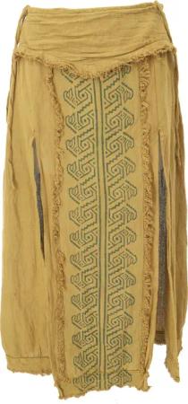 Guru-Shop Minirock Langer Boho Panel Skirt,