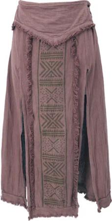 Guru-Shop Minirock Langer Boho Panel Skirt,