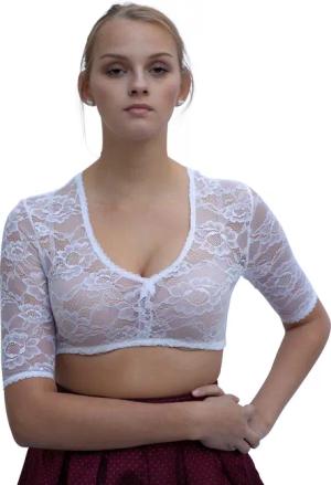 Entari Dirndlbluse B-11GT Trachtenbluse aus Spitze