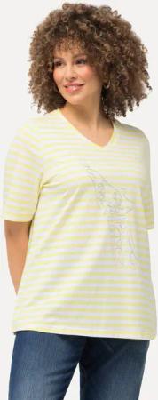 Ulla Popken T-Shirt Shirt Ringel Metallic-Tier