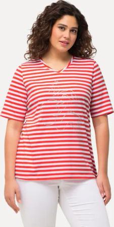Ulla Popken T-Shirt Shirt Ringel Metallic-Tier