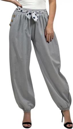 Mississhop Haremshose Leichte Baumwollhose einfarbige Hose