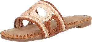 Ital-Design Damen-Sandalen mit handgewebtem Design für