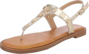 Ital-Design Elegante Sandalen mit goldenen Details