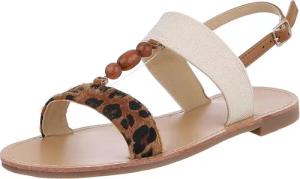 Ital-Design Modische Damen Sandalen mit Holzperlen