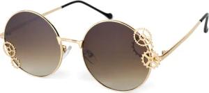 styleBREAKER Sonnenbrille Runde Sonnenbrille mit Zahnrad