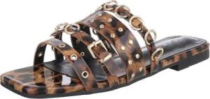 Ital-Design Designer-Sandalen mit Ringen und Nieten