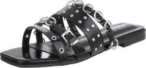 Ital-Design Designer-Sandalen mit Ringen und Nieten