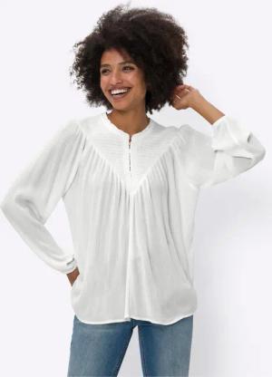 heine Klassische Bluse Crinklebluse
