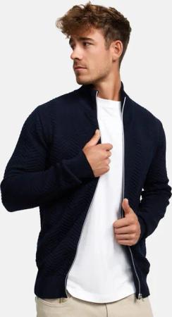 Kronstadt Strickjacke KSCarlo Zip Fein-Strickjacke mit